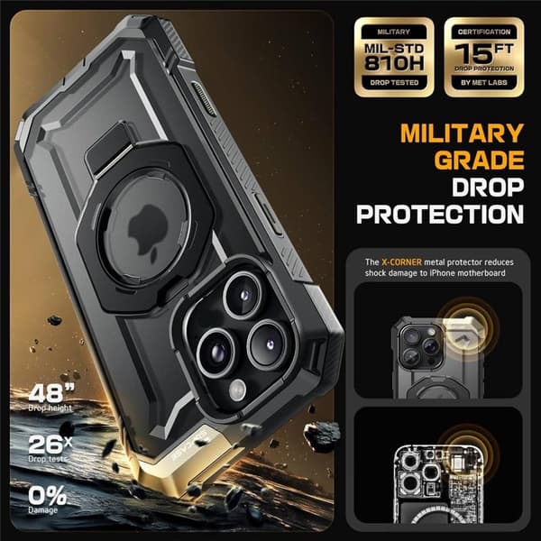 SUPCASE UB Grip cover til Apple iPhone 16 Pro Max - Sort