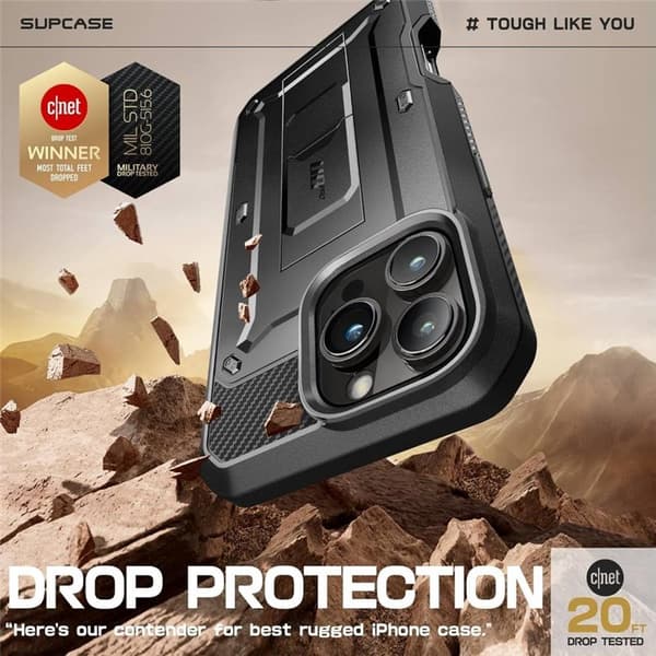 SUPCASE UB Pro deksel til Apple iPhone 16 Pro Max - Svart