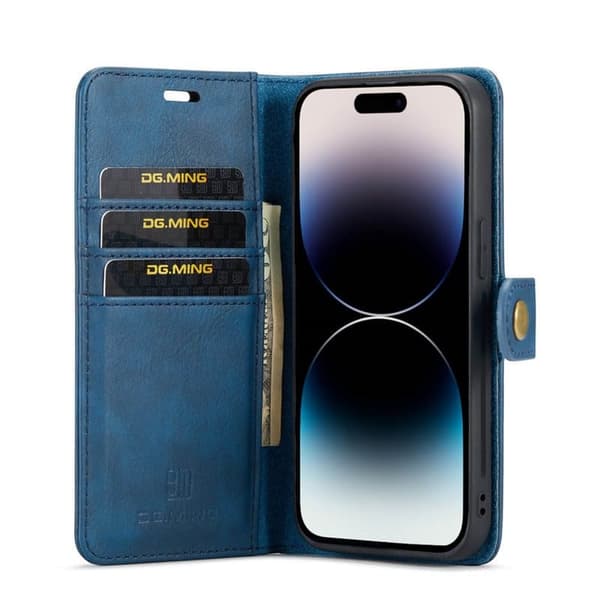 Wallet DG-Ming 2i1 til Apple iPhone 14 Pro - Blå