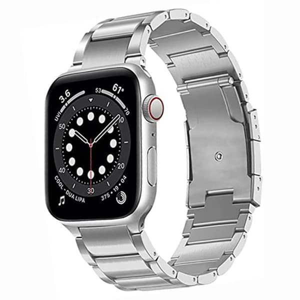 BEAD Titanium urrem til Apple Watch 7 (41mm) - Sølv