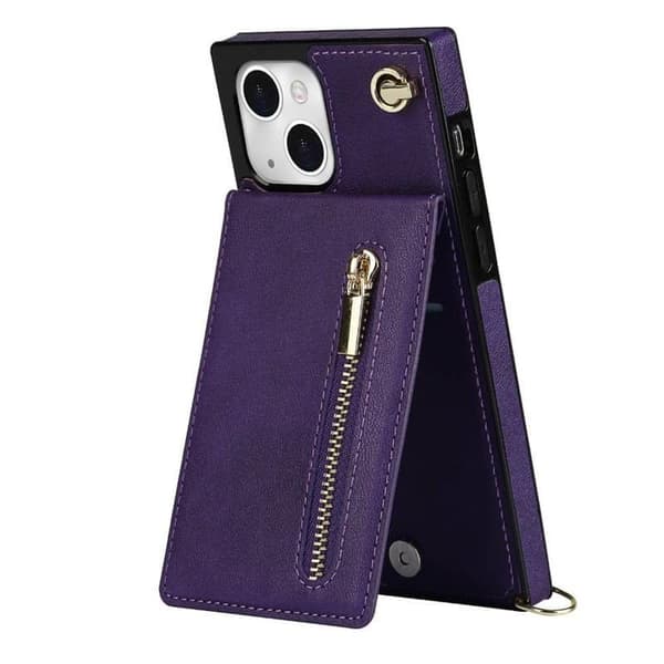 Zipper halskjede deksel til Apple iPhone 14 Plus - Lilla