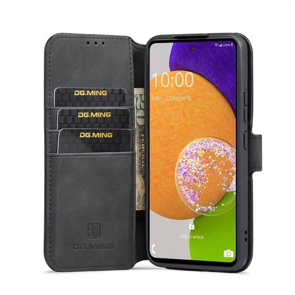 DG-Ming Lommebokdeksel 3-kort til Samsung Galaxy A53 5G - Sort