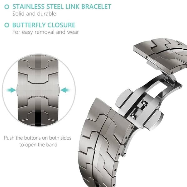 Iron Man rustfrit urrem til Apple Watch Ultra 4 (49mm) - Silver