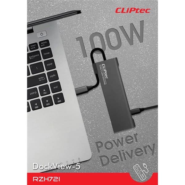 CLiPtec Adapter Hub USB-C 5in1 RZH-721