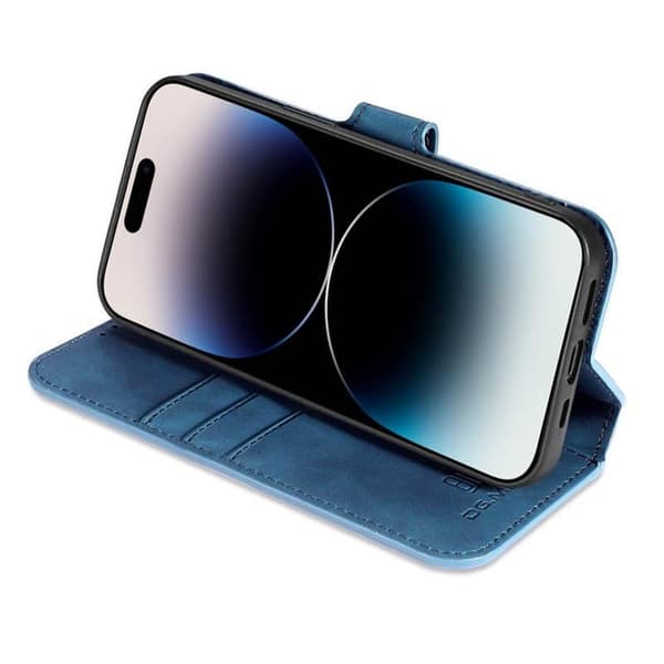 DG-Ming Wallet cover 3-kort til Apple iPhone 14 Pro Max - Blå