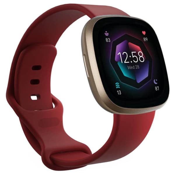 Sport urrem til Fitbit Sense 2 - Mørkerød