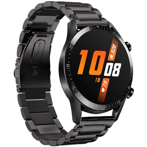 Urrem Rustfrit stÃ¥l til Huawei Watch GT2 - Sort