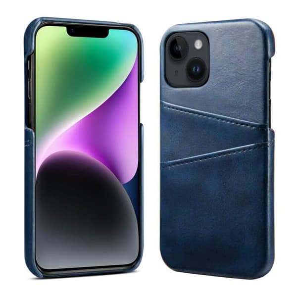 Retro cover med slots til Apple iPhone 14 Plus - Blå