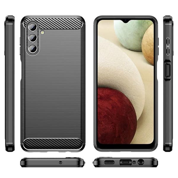 Børstet silikone cover til Samsung Galaxy A13 5G - Sort