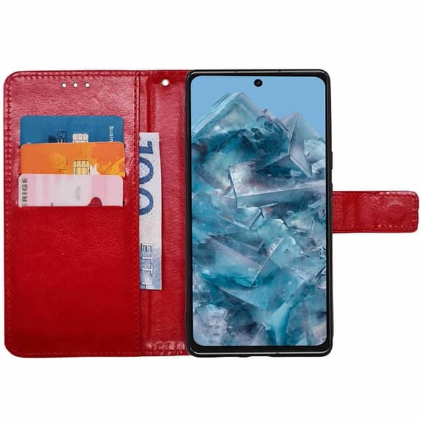 Plånboksfodral 3-kort till Google Pixel 8 Pro - Röd