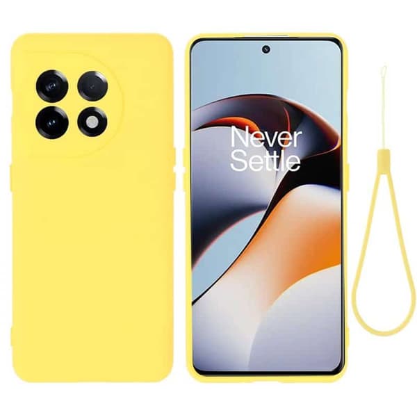 Liquid silikondeksel til OnePlus 11 - Gul