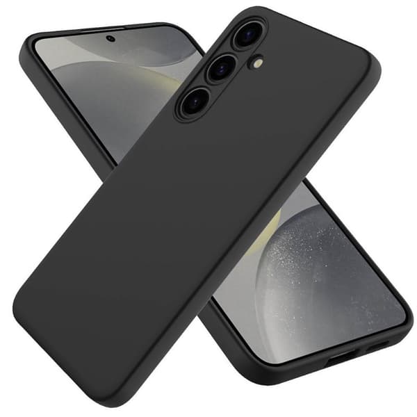 Liquid silikone cover til Samsung Galaxy S25 Plus - Sort