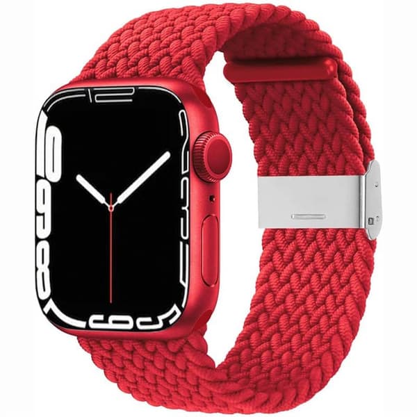 Flettet Urrem til Apple Watch 7 (41mm) - Darkred