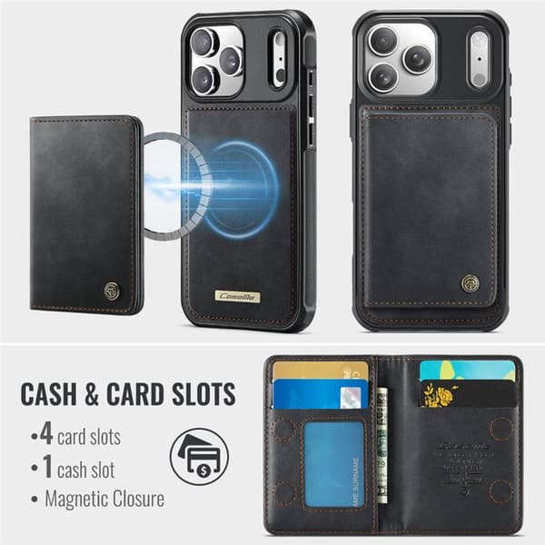 CaseMe C69 2i1 cover til Apple iPhone 17 Pro Max - Onyx black