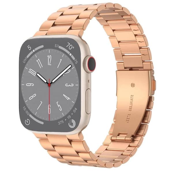 Urrem Rustfrit stÃ¥l til Apple Watch 8 (45mm) - Rose