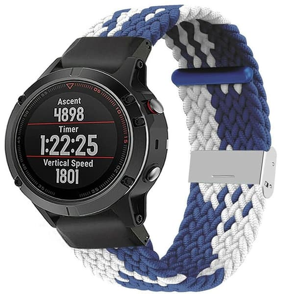 Flettet Urrem til Garmin Fenix 5 - Bluewhite
