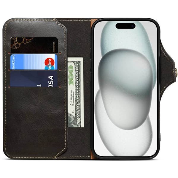 Denior mobilcover lÃ¦der til Apple iPhone 17 Pro Max - Sort