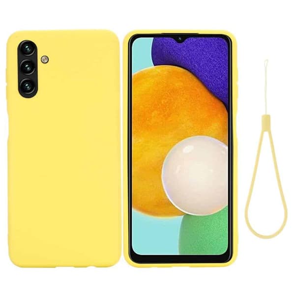 Liquid silikone cover til Samsung Galaxy A35 - Gul