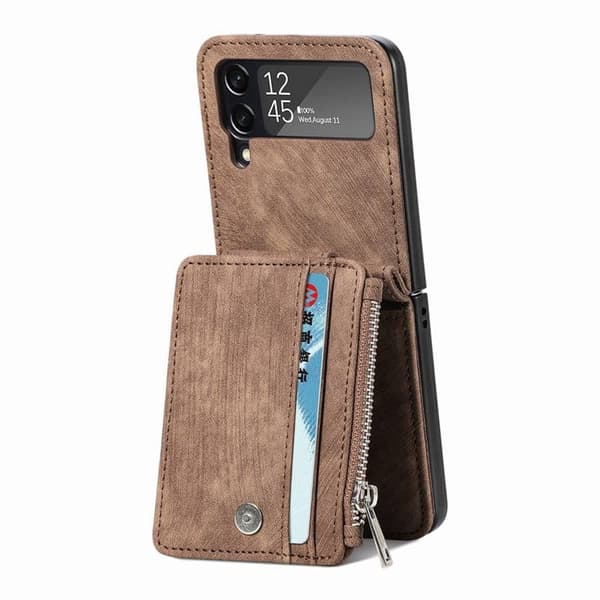 Mobildeksel 2i1 til Samsung Galaxy Z Flip 4 - Brun