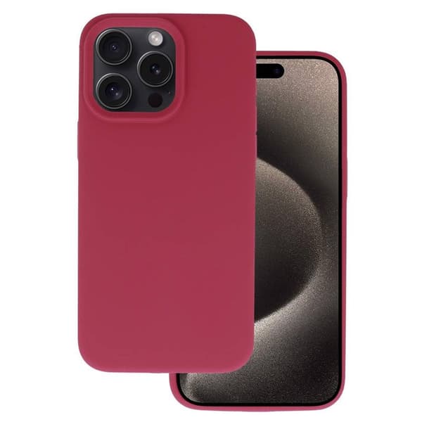 Silicone Lite Case til Apple iPhone 16 Pro Max - Crimson red
