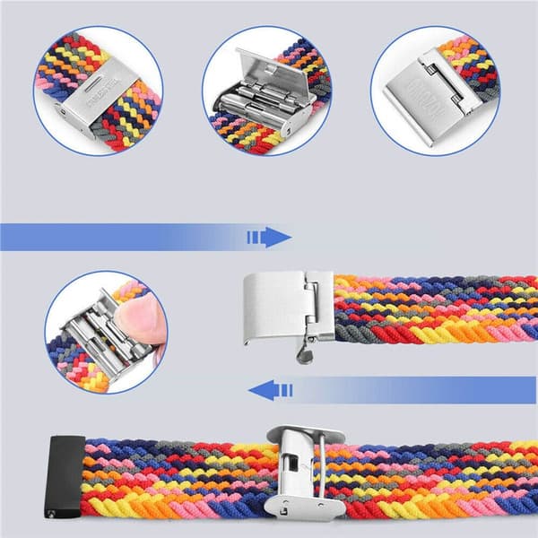 Flettet Elastisk urrem til Nothing CMF Watch Pro 2 - light rainb