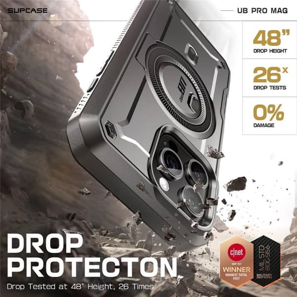 SUPCASE UB Pro Mag cover til Apple iPhone 16 Pro - Sort