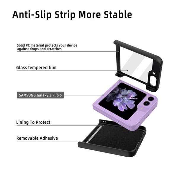 Glitter Case til Samsung Galaxy Z Flip 5 - Sort