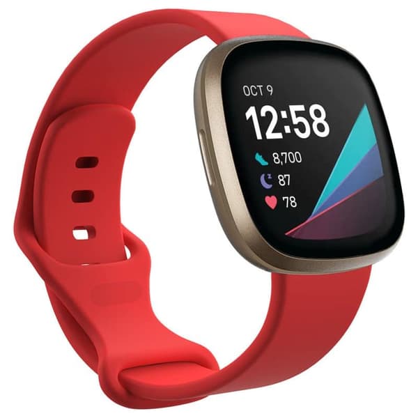 Sport urrem til Fitbit Sense - Rød