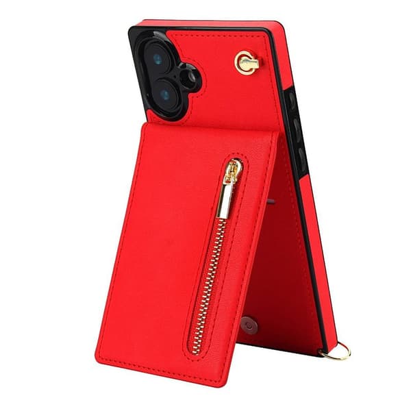 Zipper halskÃ¦de cover til Apple iPhone 16 Plus - RÃ¸d