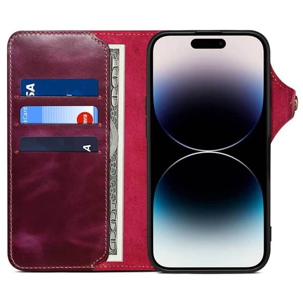 Denior mobildeksel lær til Apple iPhone 16 Pro Max - Dragon