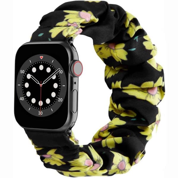 Scrunchie Elastic Urrem til Apple Watch 6 (44mm) - Sunflower