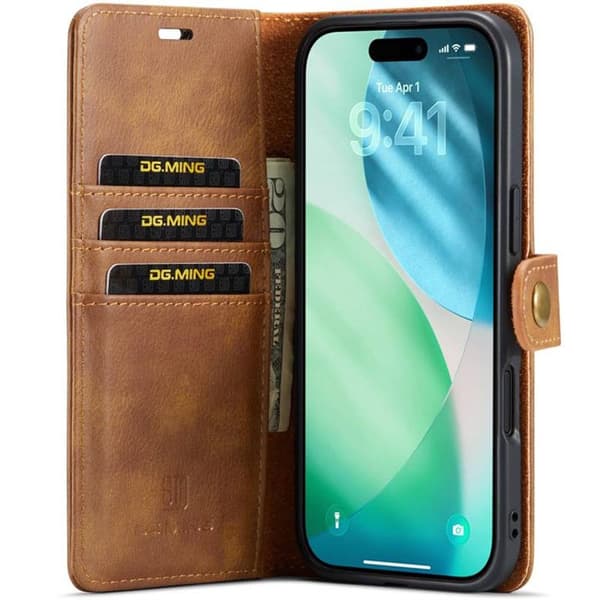 Wallet DG-Ming 2i1 til Apple iPhone Air - Brun