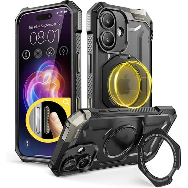 SUPCASE UB Grip deksel til Apple iPhone 16 Plus - Svart