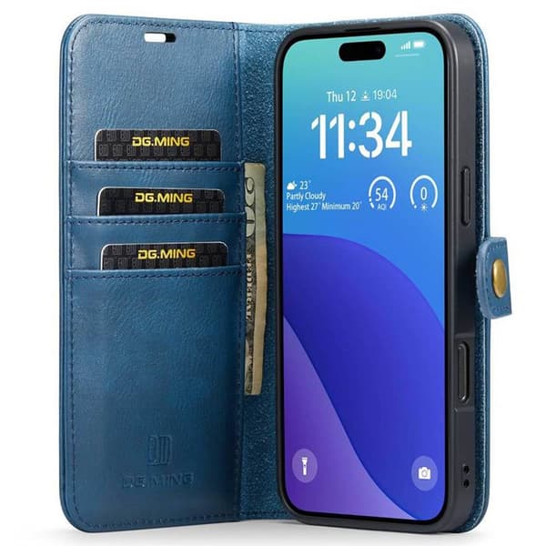 Wallet DG-Ming 2i1 til Apple iPhone 16 Pro Max - BlÃ¥