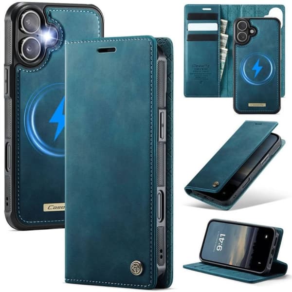 CaseMe mobildeksel C49 2i1 til Apple iPhone 16 Plus – Petrol
