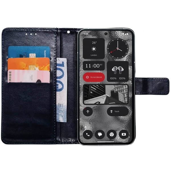 Plånboksfodral 3-kort till Nothing Phone (2) - Mörkblå