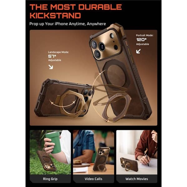 SUPCASE UB Grip deksel til Apple iPhone 17 Pro Max - Brown