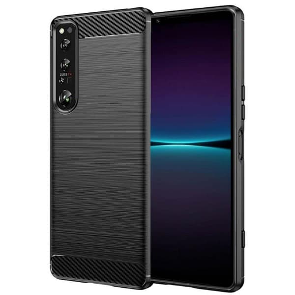 Børstet silikondeksel til Sony Xperia 1 IV - Sort
