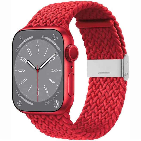 Flettet Urrem til Apple Watch 9 (41mm) - Darkred