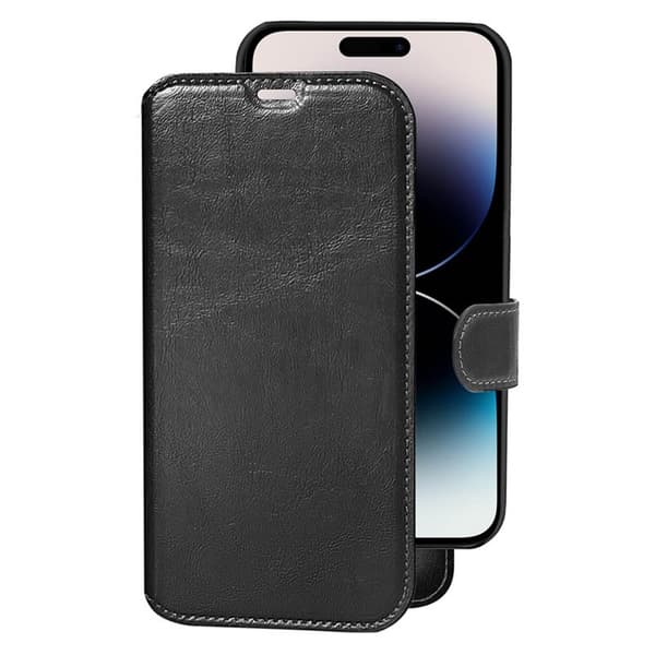 Slim lommebokdeksel 2i1 til Apple iPhone 14 Pro - Sort