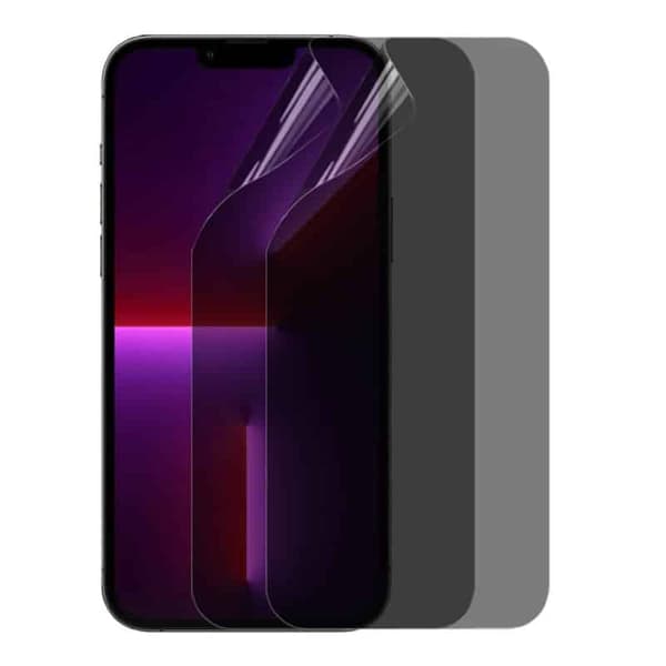 2-kpl Privacy Näytönsuoja 3D Pehmeä HydroGel Apple iPhone 13