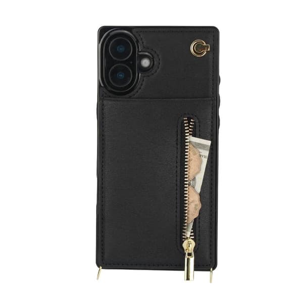 Zipper halskÃ¦de cover til Apple iPhone 16 Plus - Sort
