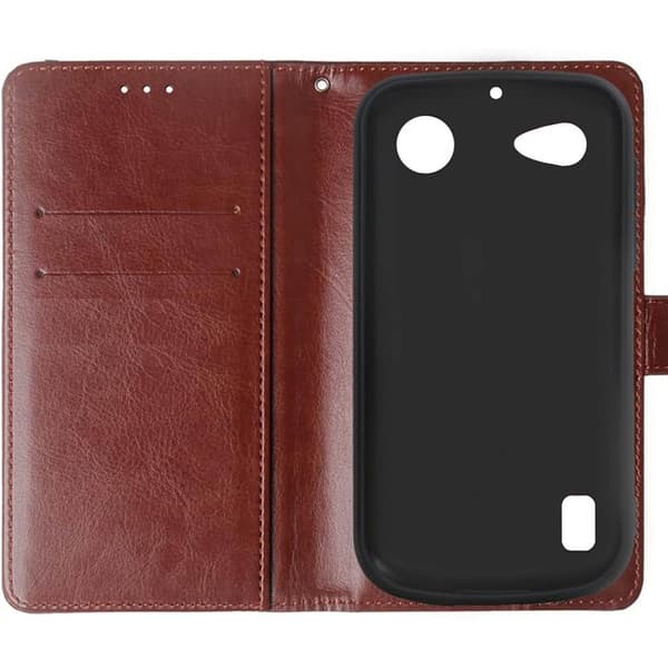 Wallet cover 2-kort til Doro Leva L11 - Brun