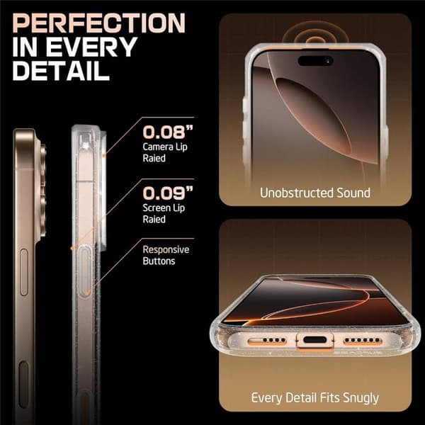 SUPCASE UB Mag deksel til Apple iPhone 16 Pro Max - Glitterpink