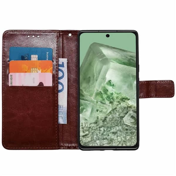 Plånboksfodral 3-kort till Google Pixel 8a - Brun