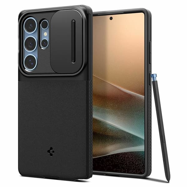 Spigen Optic Armor cover til Samsung Galaxy S25 Ultra - Sort