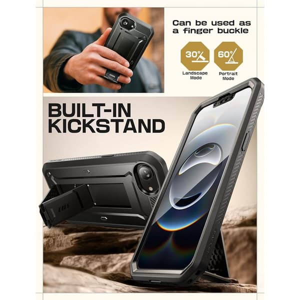 SUPCASE UB Pro cover til Apple iPhone 16e - Sort