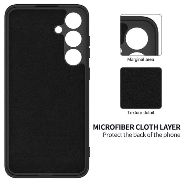 Liquid silikone cover til Samsung Galaxy S25 Plus - Sort