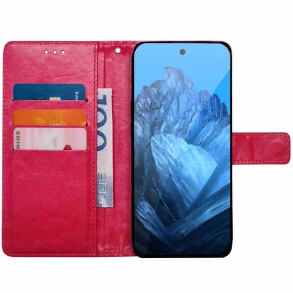 Wallet cover 3-kort til Google Pixel 10 Pro - Lyserød