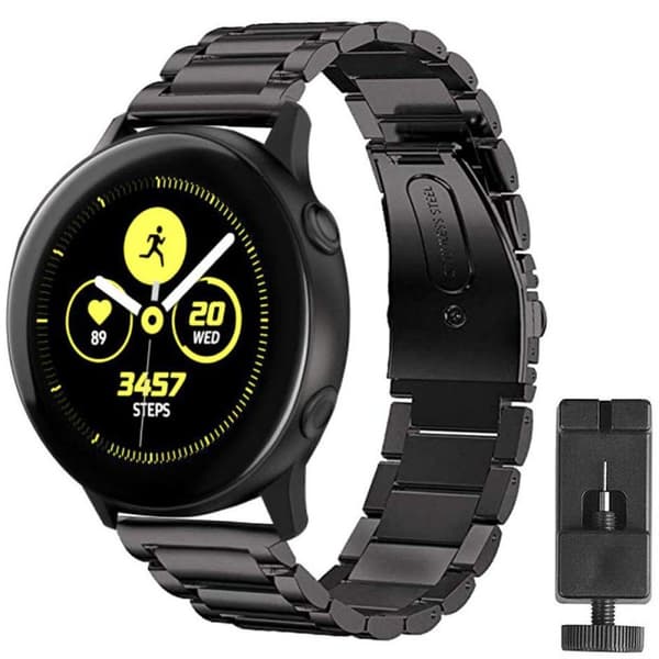 Urrem Rustfrit stÃ¥l til Samsung Galaxy Watch Active - Sort